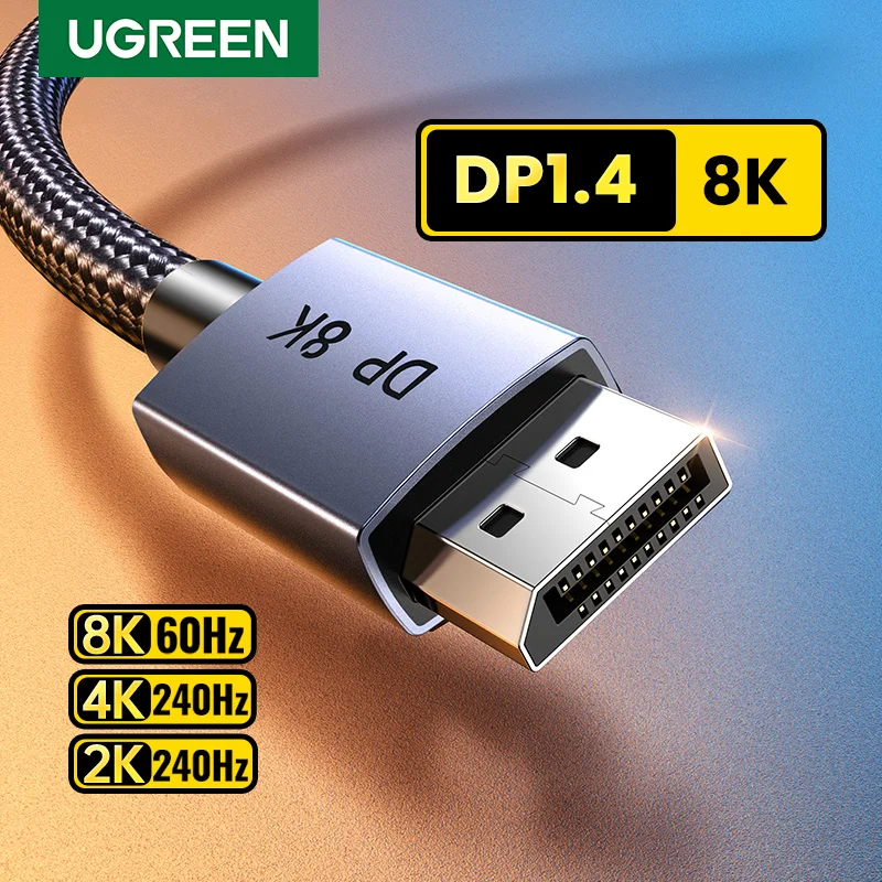 UGREEN כבל DisplayPort 8K לחיבור גיימינג