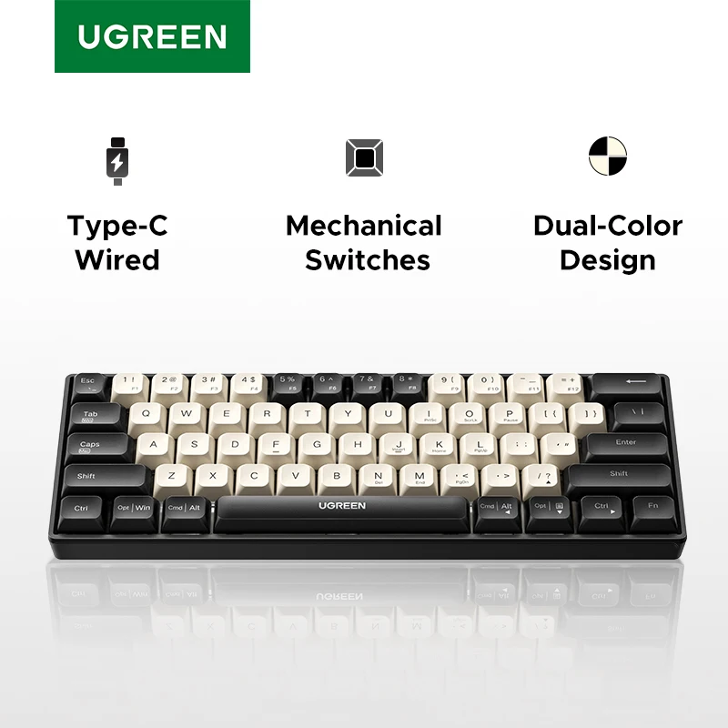UGREEN מקלדת מכנית קומפקטית 61 מקשים