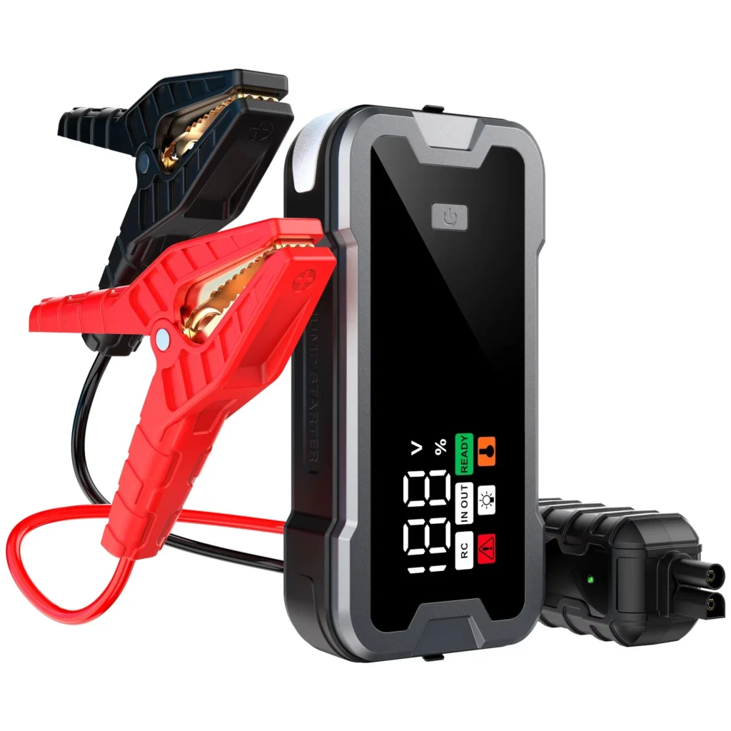 בוסטר התנעה לרכב נייד, עם תאורת LED – 4000A, 12V