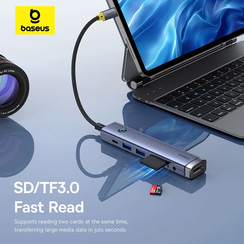 Baseus מתאם USB-C מרובה ל-HDMI 4K PD 100W