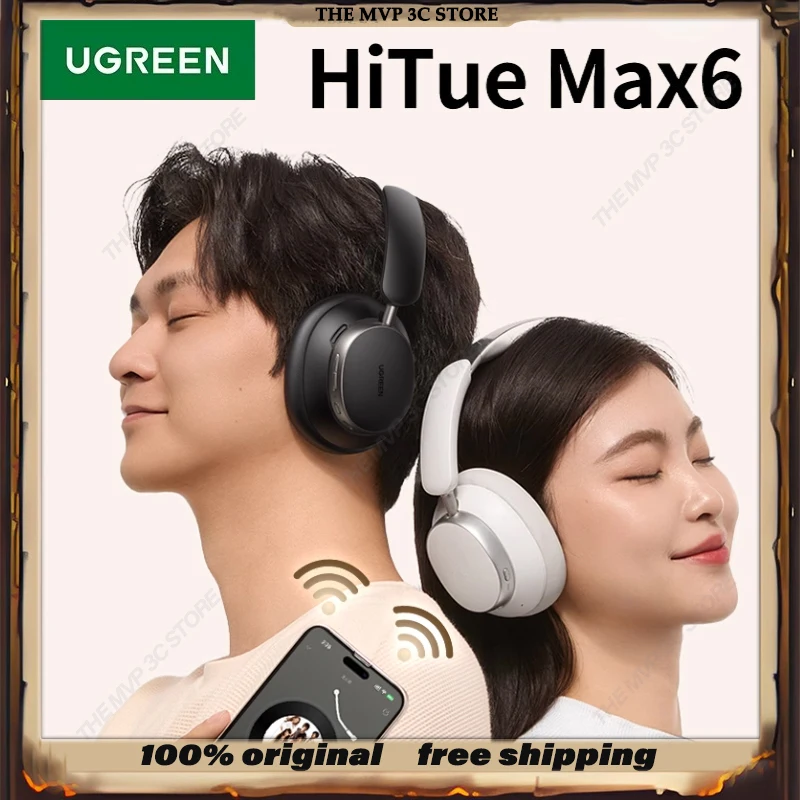UGREEN אוזניות Bluetooth אלחוטיות לגיימינג ומוזיקה