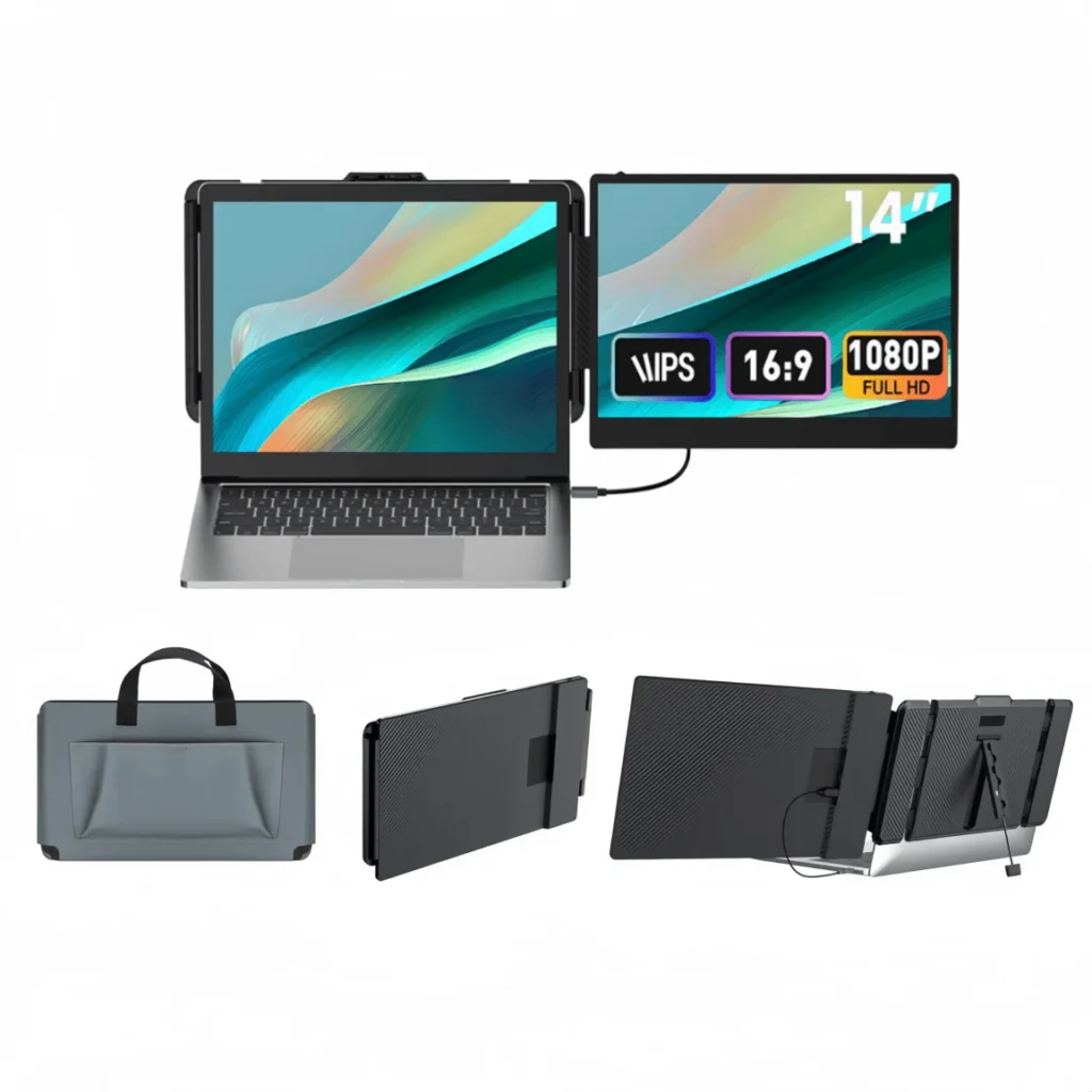מסך נייד 14 אינץ' FHD IPS להרחבת מסך מחשב