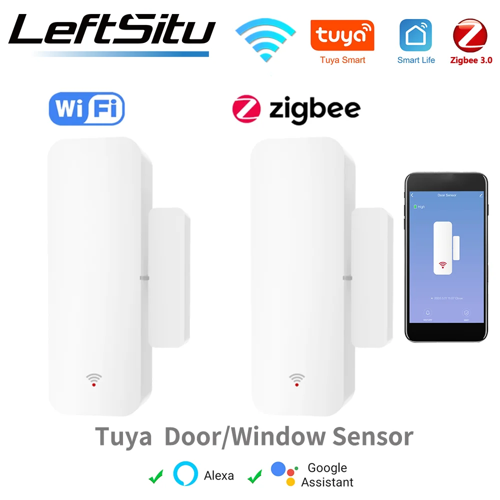 חיישן דלת/חלון חכם Tuya WiFi Zigbee3.0 לבית חכם