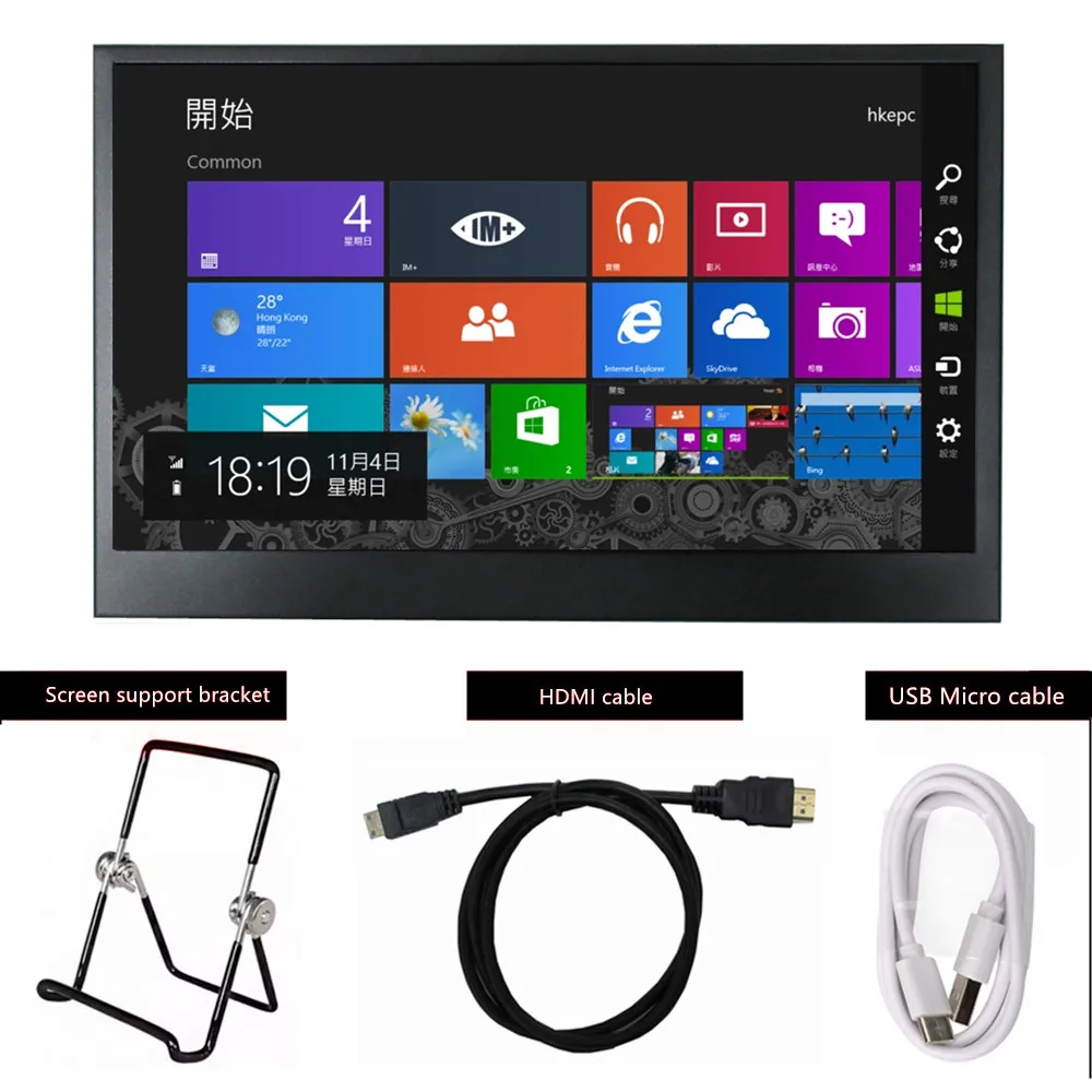 מסך נייד 11.6 אינץ' IPS עם חיבור HDMI למחשבים
