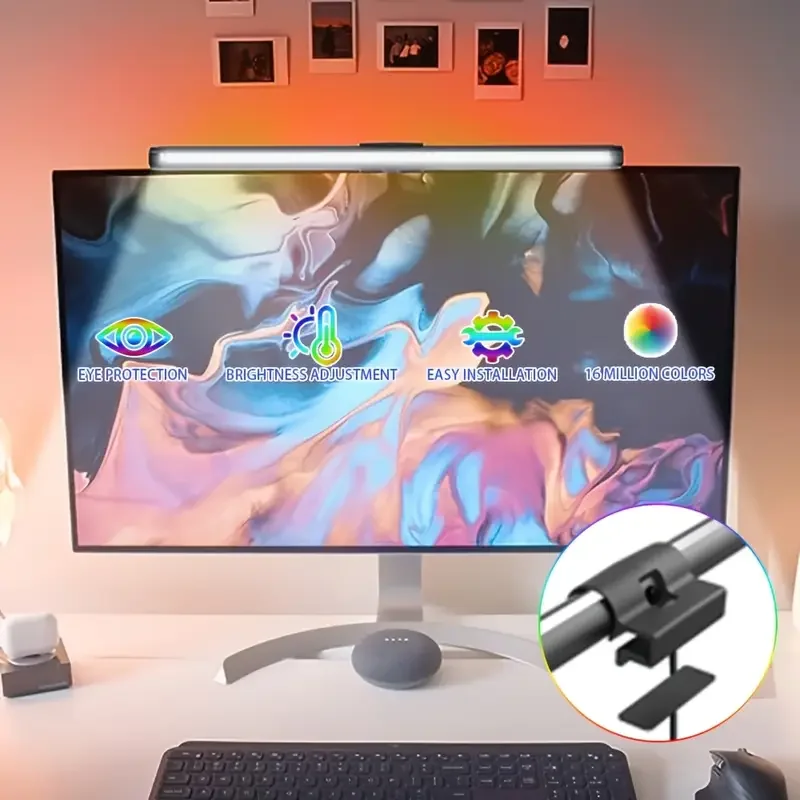 סרגל תאורת מסך LED להגנת עיניים עם עמעום רציף