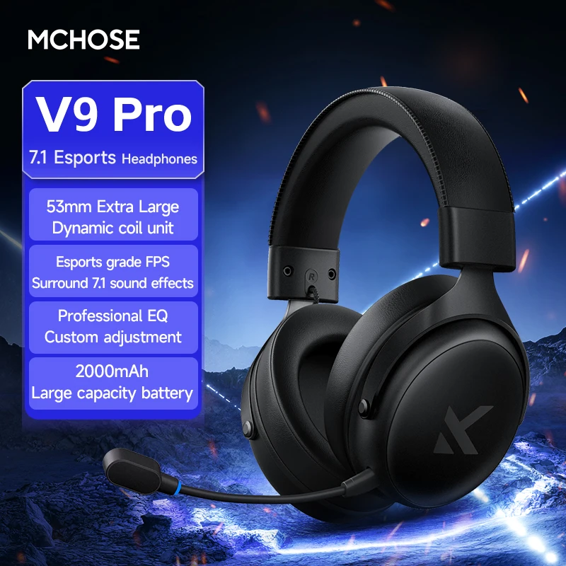 MCHOSE V9 Pro אוזניות גיימינג Bluetooth