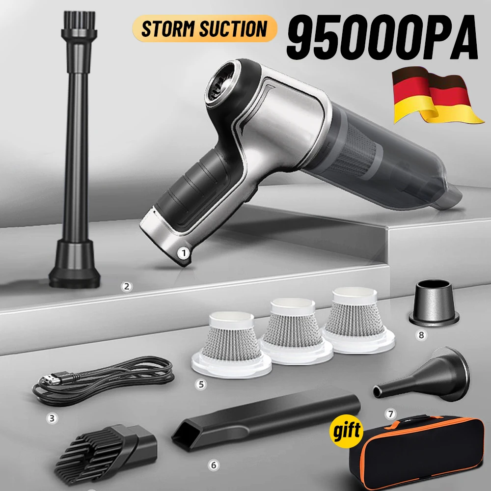 שואב אבק לרכב אלחוטי, ידני, מיני