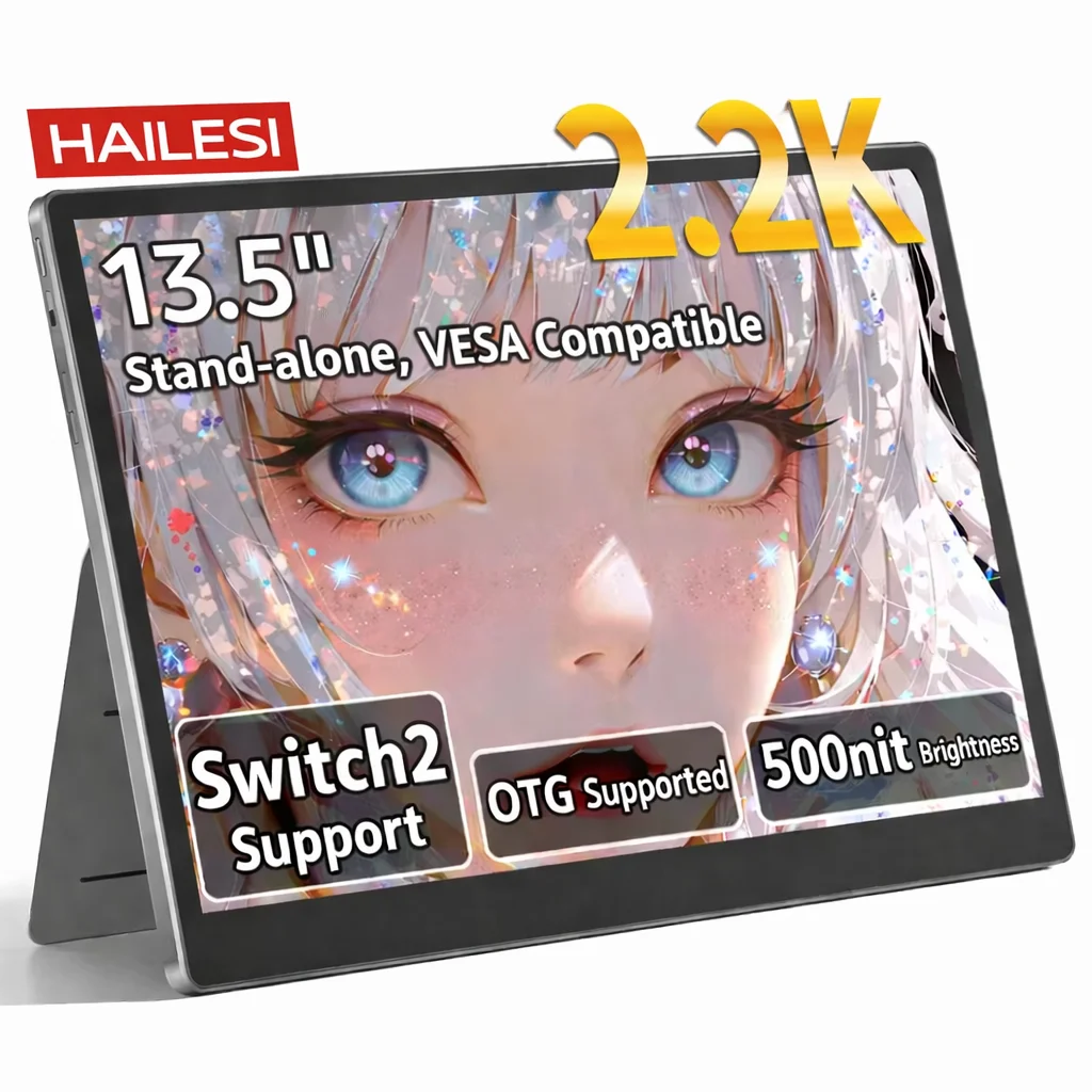 HAILESI מסך נייד 13.5 אינץ' 2.2K ללפטופ