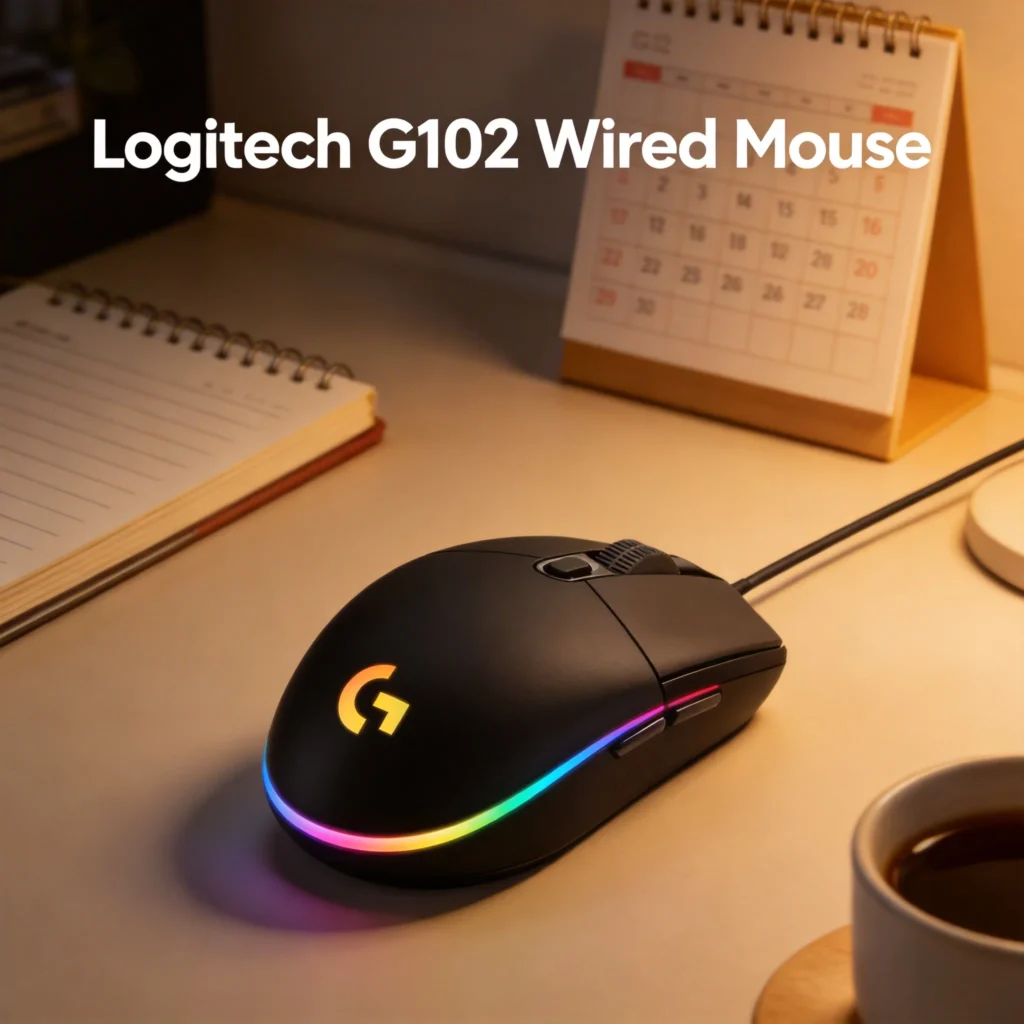 Logitech G102 עכבר גיימינג מקצועי עם תאורת RGB