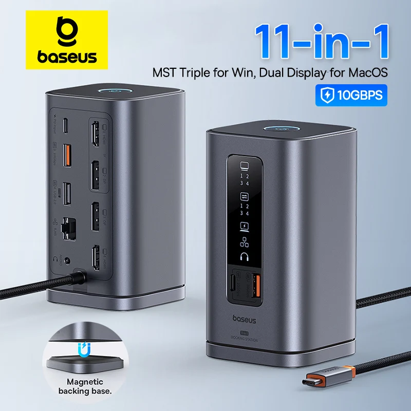Baseus רכזת USB-C מקיפה HDMI 4K PD 100W