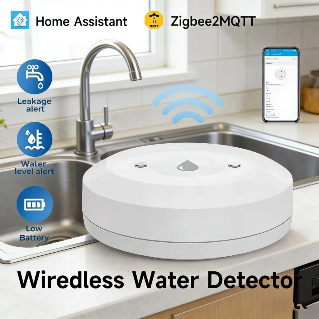 חיישן נזילות מים חכם Zigbee 3.0 לניטור הצפת בית