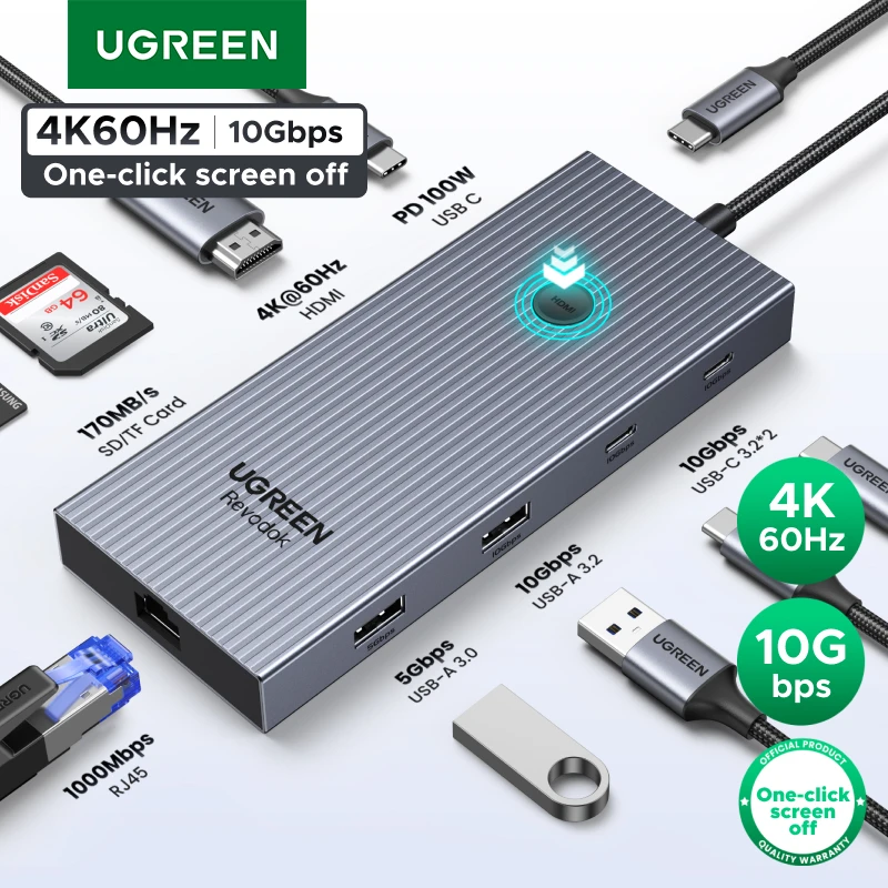 UGREEN רכזת בית חכם USB HDMI 4K PD