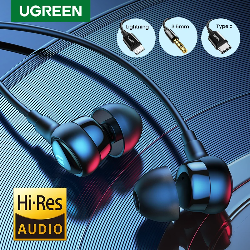 UGREEN אוזניות קוויות USB-C ל-3.5 מ"מ עם מיקרופון