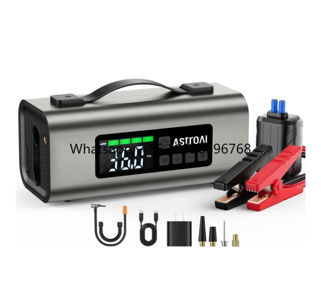 בוסטר התנעה לרכב עם תאורת LED – 1500A, 12V, USB