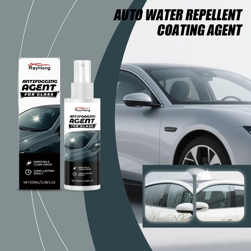 ציפוי / ספריי נגד אדים לשמשות למראות, לשמשה קדמית, לחלונות