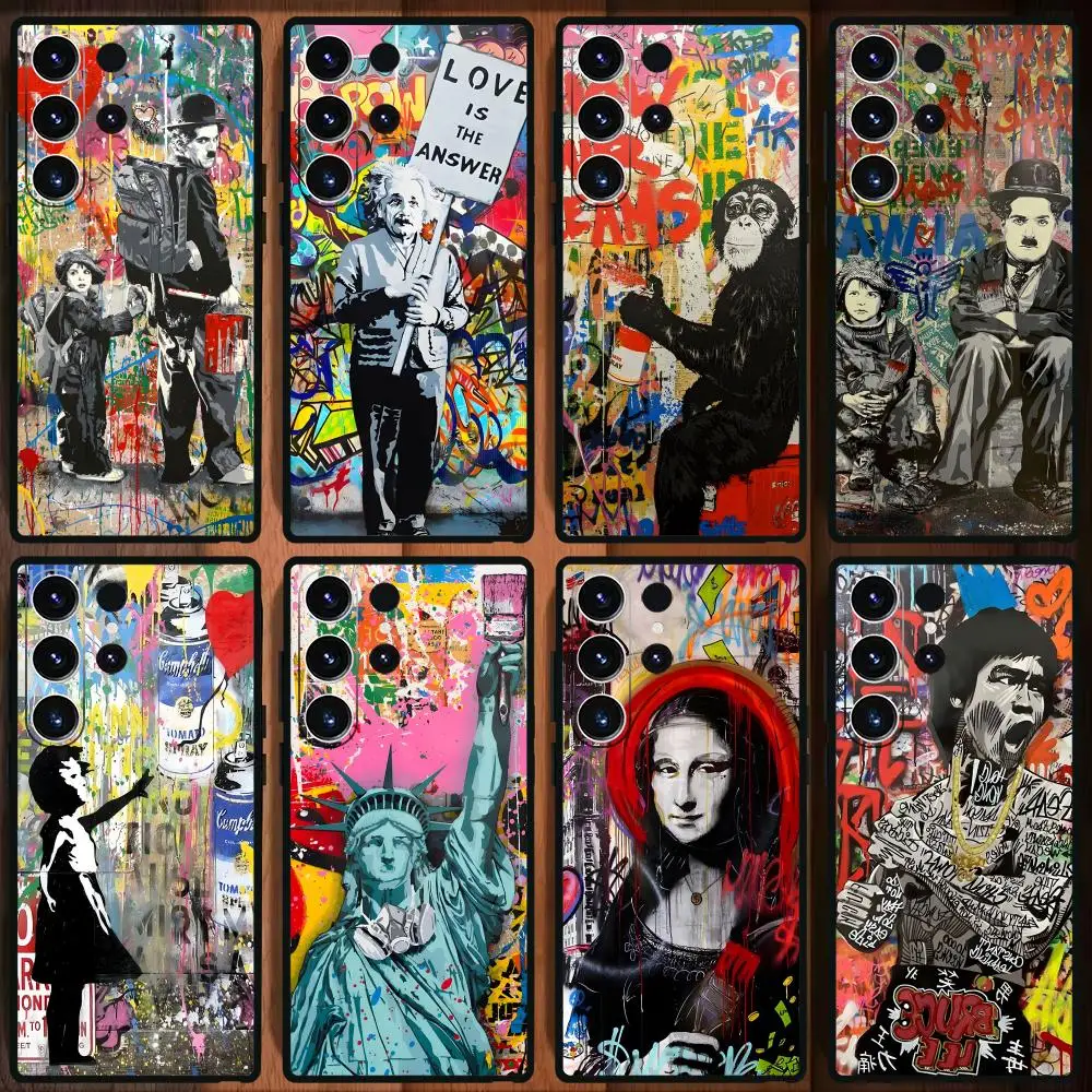 כיסוי גרפיטי בסגנון Banksy לסמסונג גלקסי