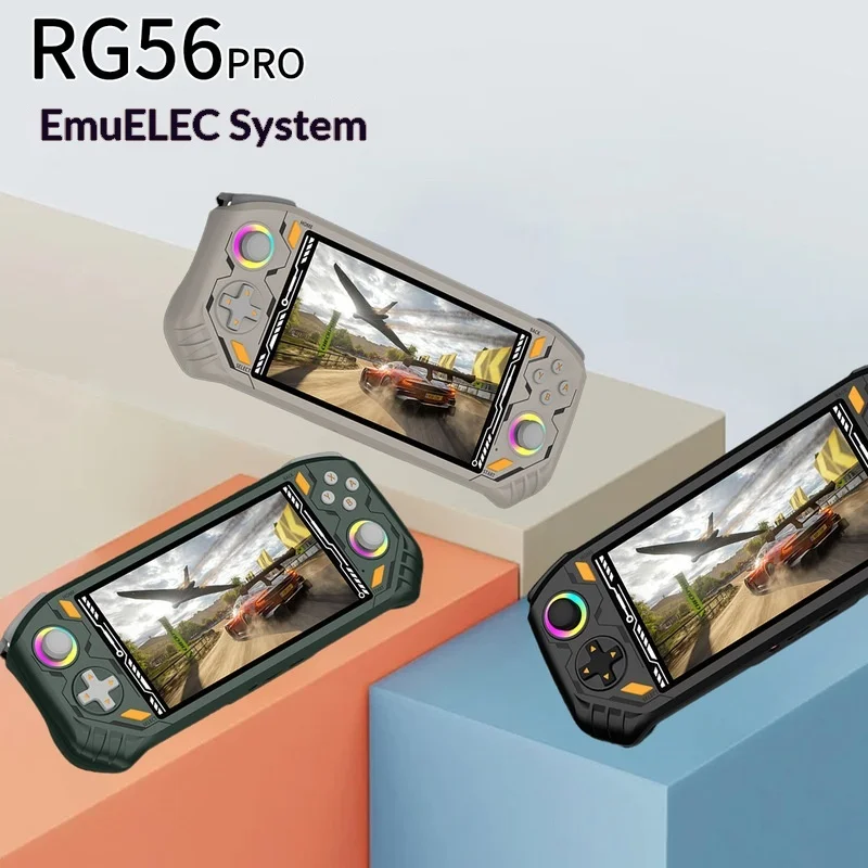קונסולת משחקים רטרו ניידת Rg56 Pro עם מסך HD