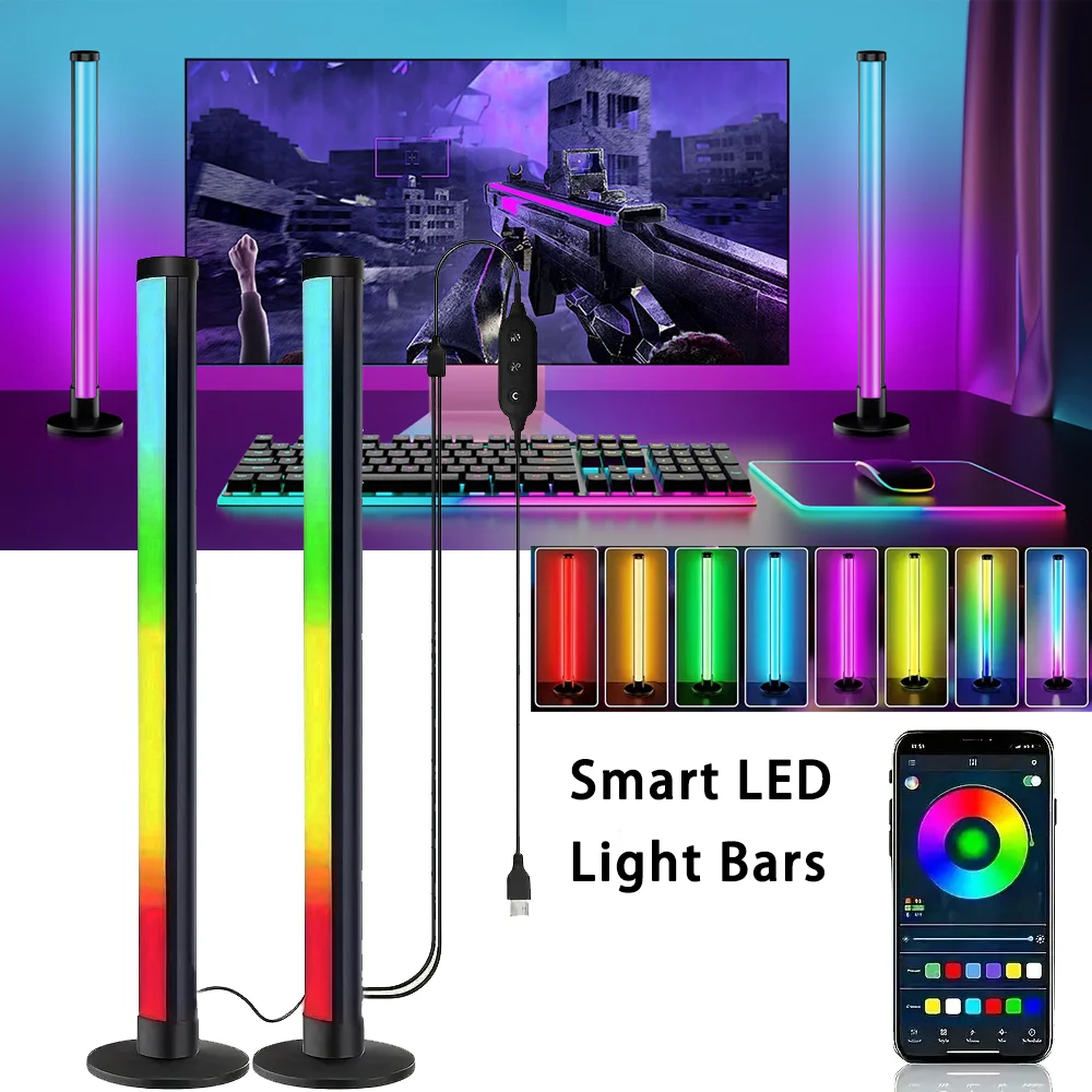 USB נורות LED RGB חכמות לתאורת אווירה עם Bluetooth