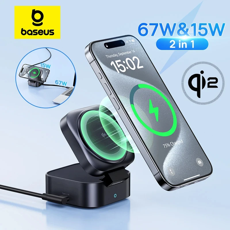 Baseus מטען אלחוטי מגנטי MagSafe 15W