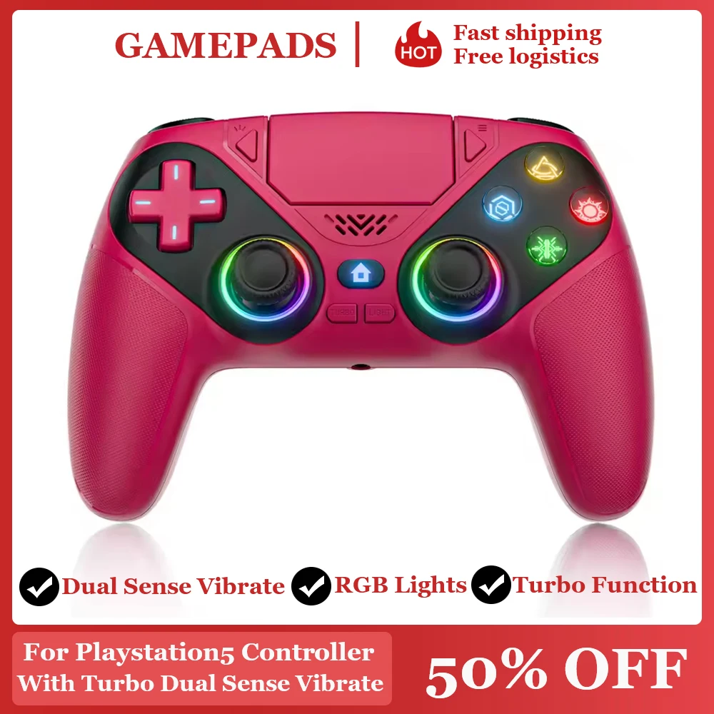 בקרי משחק אלחוטיים למשחקי PS5/PC עם Hall Joystick