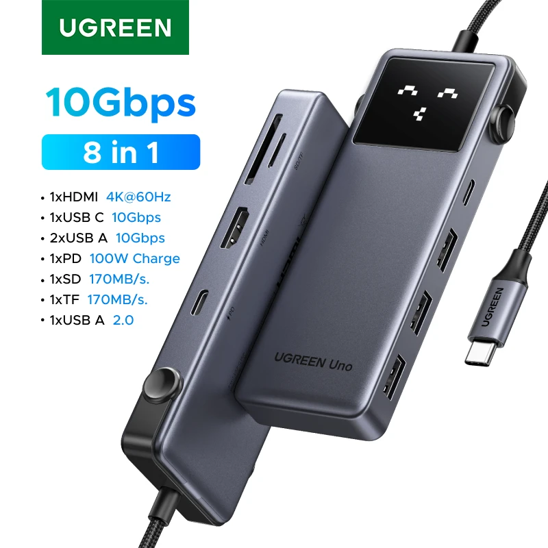 UGREEN רכזת USB-C מקיפה 8-in-1 ל-4K HDMI