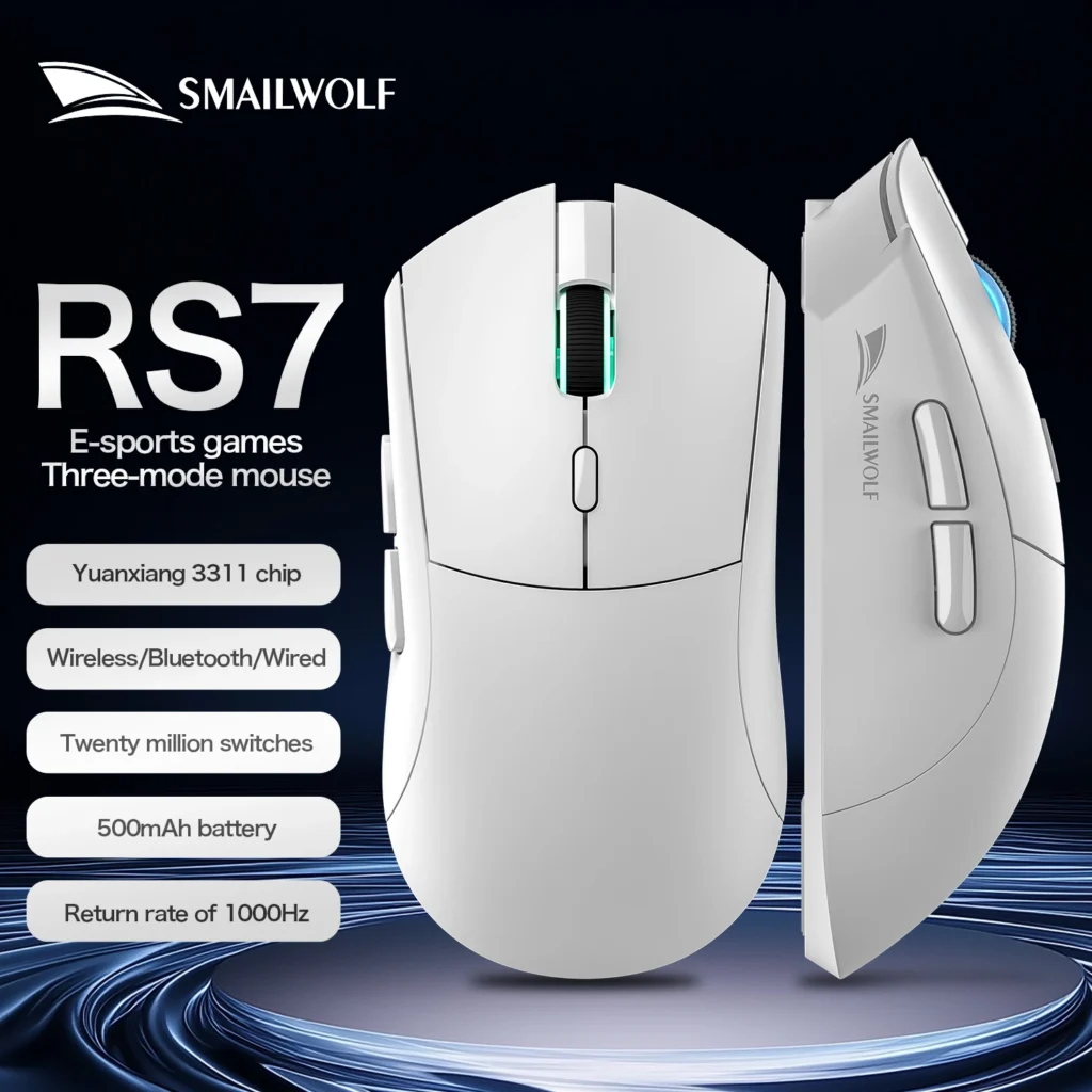 עכבר גיימינג אלחוטי SMAILWOLF RS7 עם Bluetooth