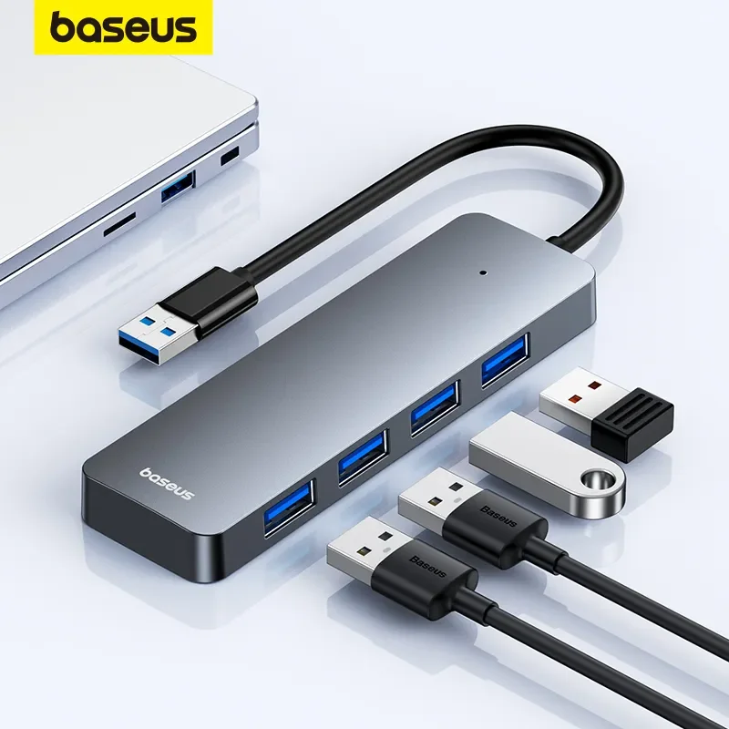 Baseus רכזת USB 4 יציאות למחשב נייד