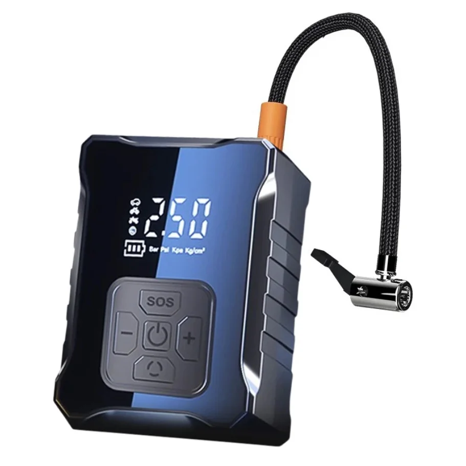 קומפרסור נייד לניפוח צמיגים נייד, מיני, אלחוטי, חשמלי – 12V, 150PSI