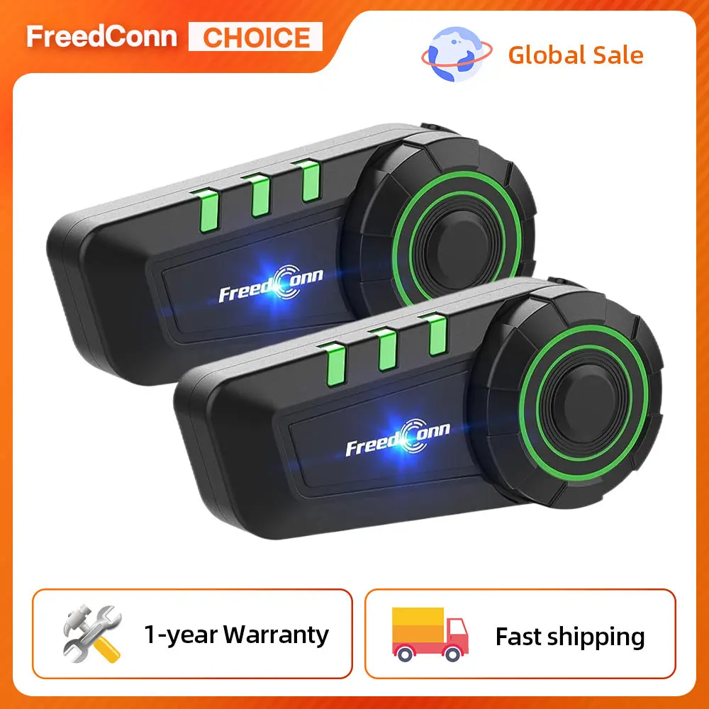 דיבורית Bluetooth לקסדה עמיד למים, אלחוטית – FreedConn