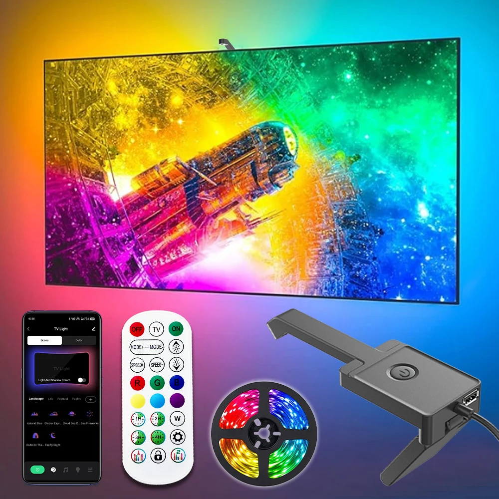 Wiscolor פס LED חכם USB RGB לתאורת טלוויזיה