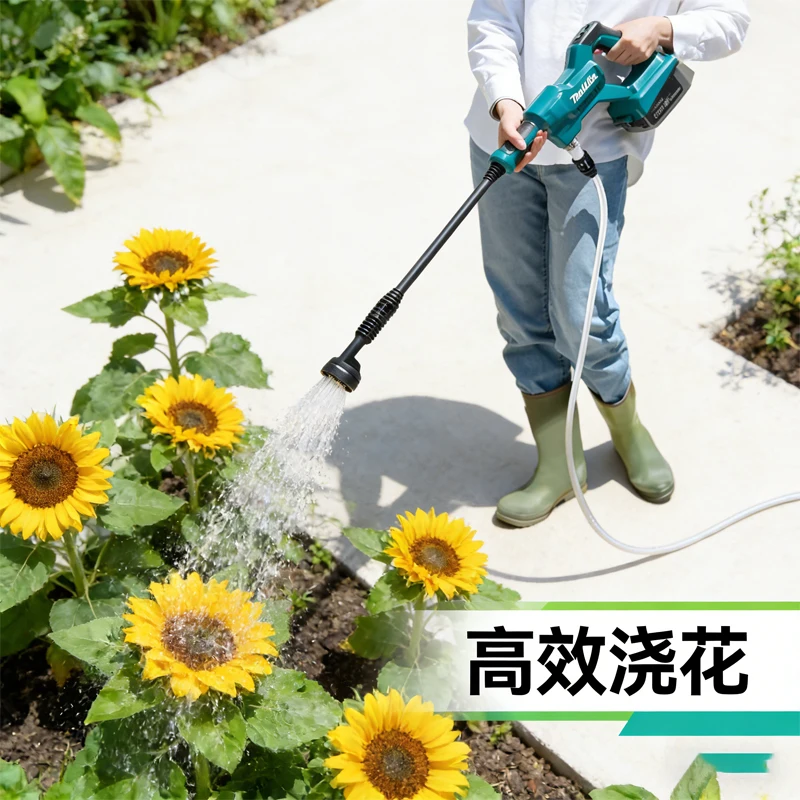 מכונת שטיפה בלחץ ניידת נטענת, ניידת, בלחץ גבוה, תואם Makita – 18V, Makita