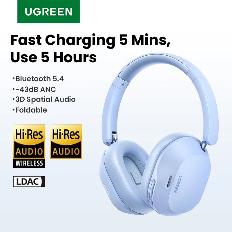 UGREEN Max5c אוזניות Bluetooth עם ביטול רעשים