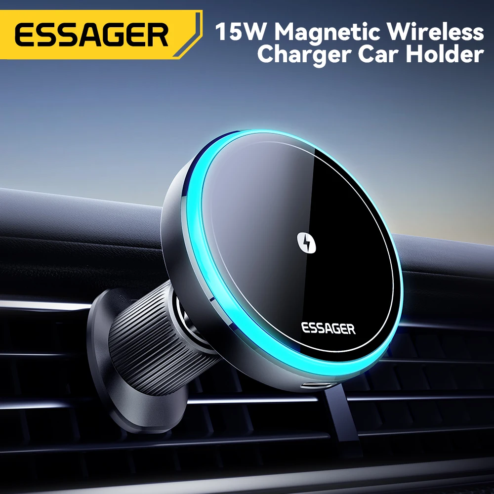 מעמד מגנטי לרכב עם טעינה אלחוטית 15W | Essager