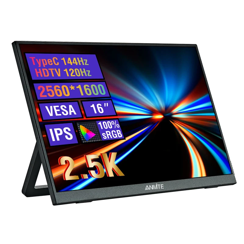 מסך נייד 16 אינץ' 2.5K 144Hz לשימוש מקצועי וגיימינג