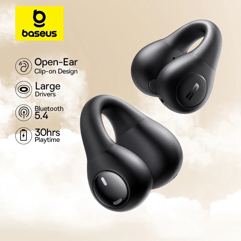 Baseus אוזניות Open-Ear אלחוטיות Bluetooth 5.4