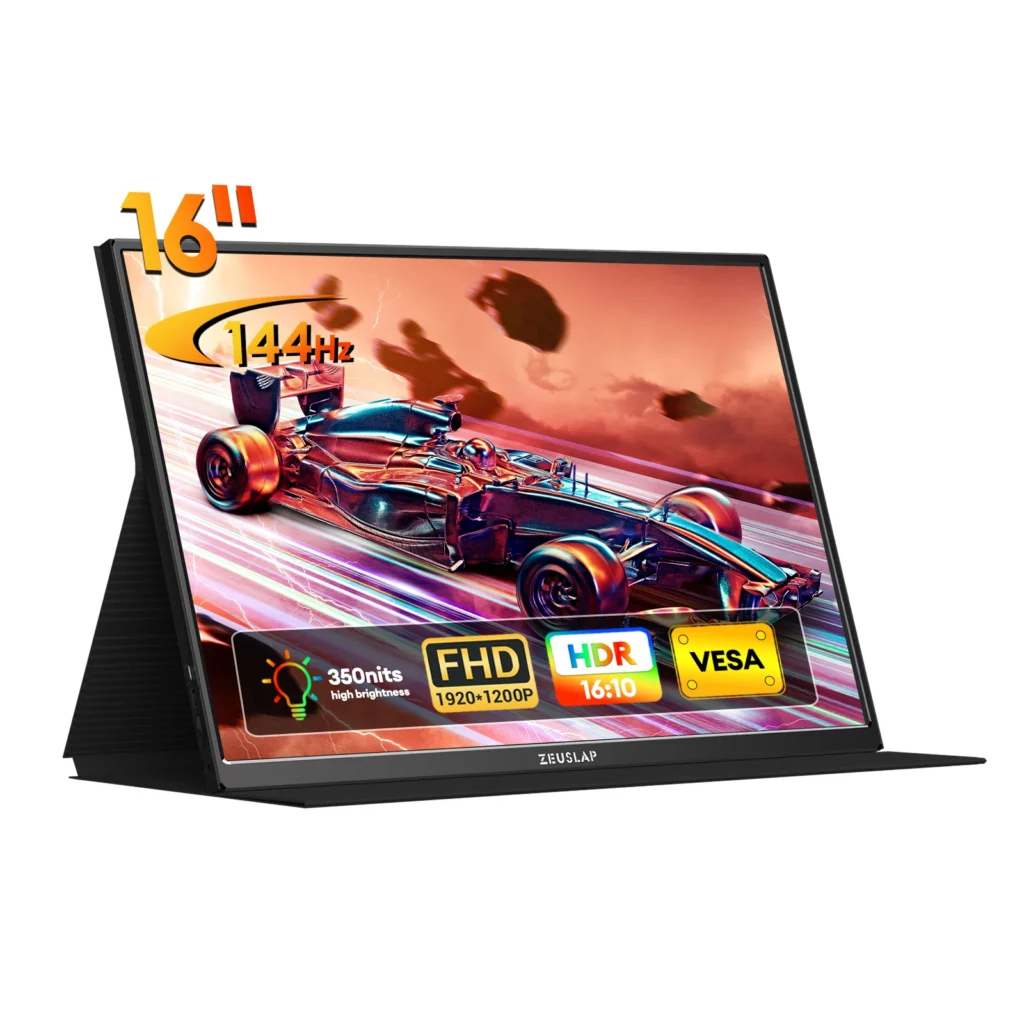 ZEUSLAP מסך גיימינג נייד 16 אינץ' FHD 144Hz