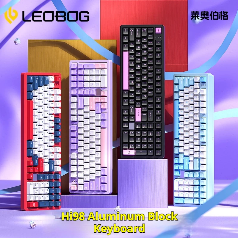 LEOBOG מקלדת גיימינג מכנית Hi98 אלומיניום