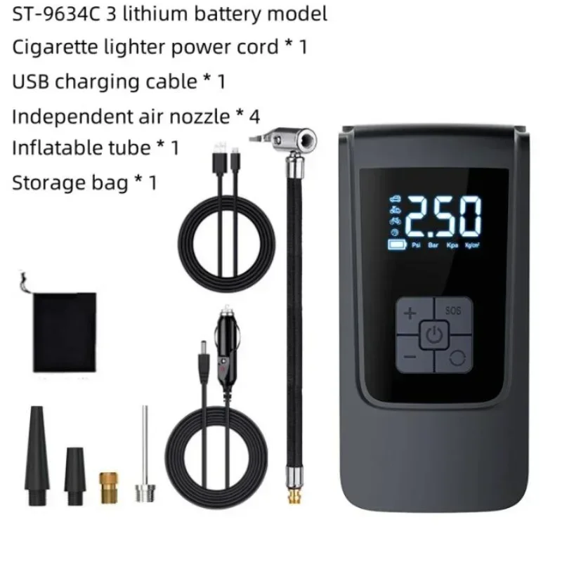 קומפרסור נייד לניפוח צמיגים נייד, חשמלי