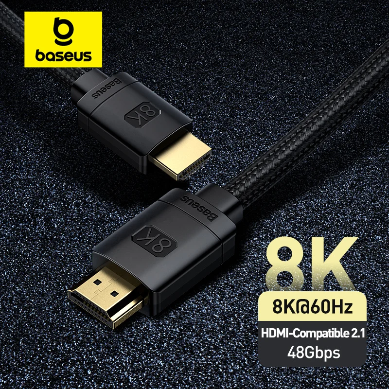 Baseus כבל HDMI 8K ל-4K לגיימינג וצפייה