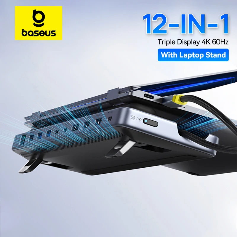 Baseus רכזת USB-C מקיפה 12-in-1 עם HDMI 4K PD 100W