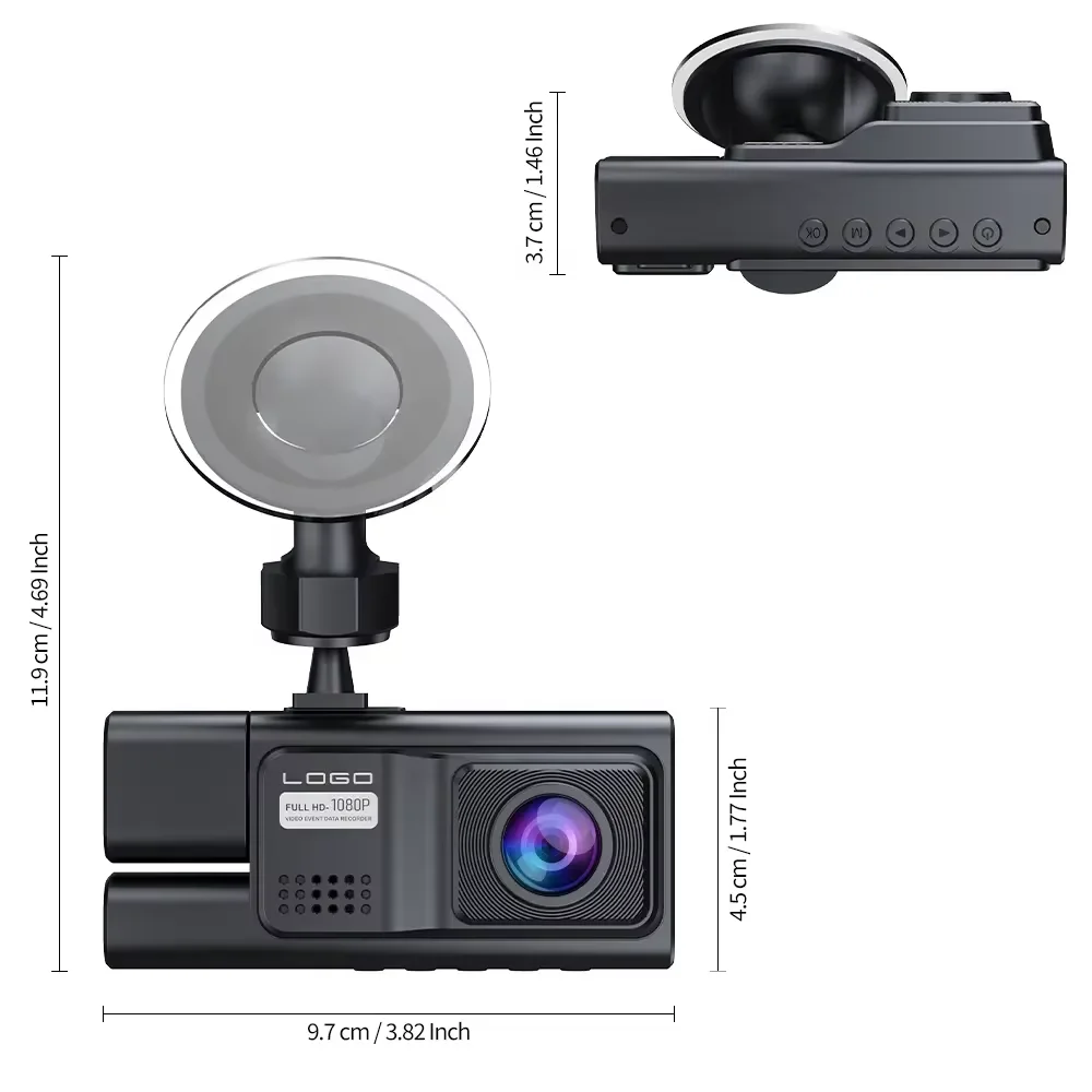 מצלמת דרך 360 HD עם 3 עדשות וראיית לילה