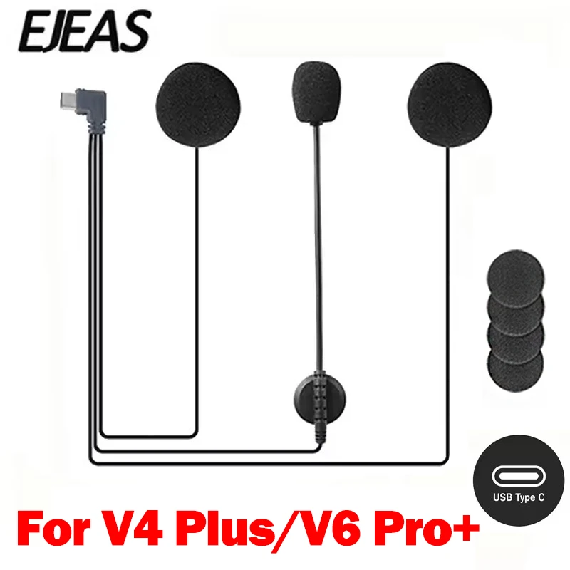 דיבורית אופנוע EJEAS Bluetooth למערכת תקשורת לקסדה