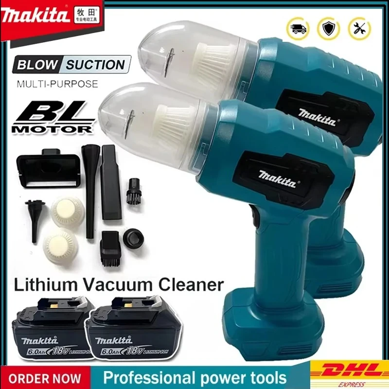 שואב אבק מיני Makita 18V לרכב וניקוי רב-תכליתי