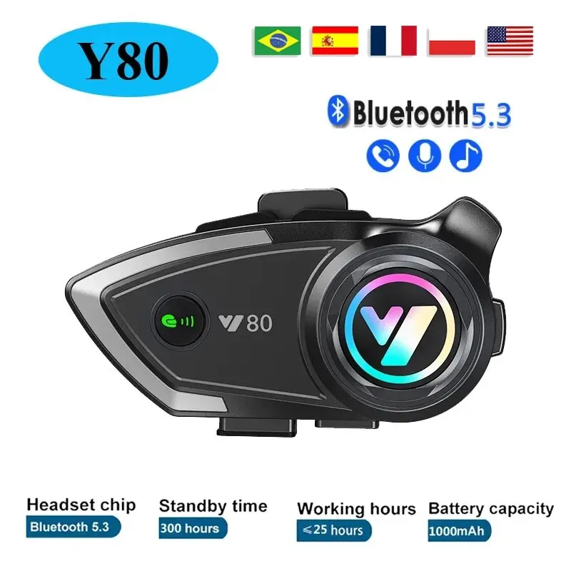 Y80 דיבוריות Bluetooth אלחוטית לאופנוע