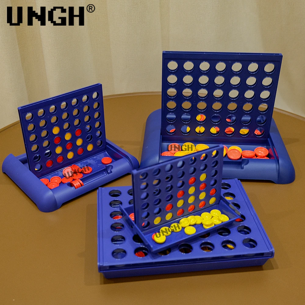 משחק לוח מתקפל UNGH: קונקט 4, בינגו ושחמט למשפחה