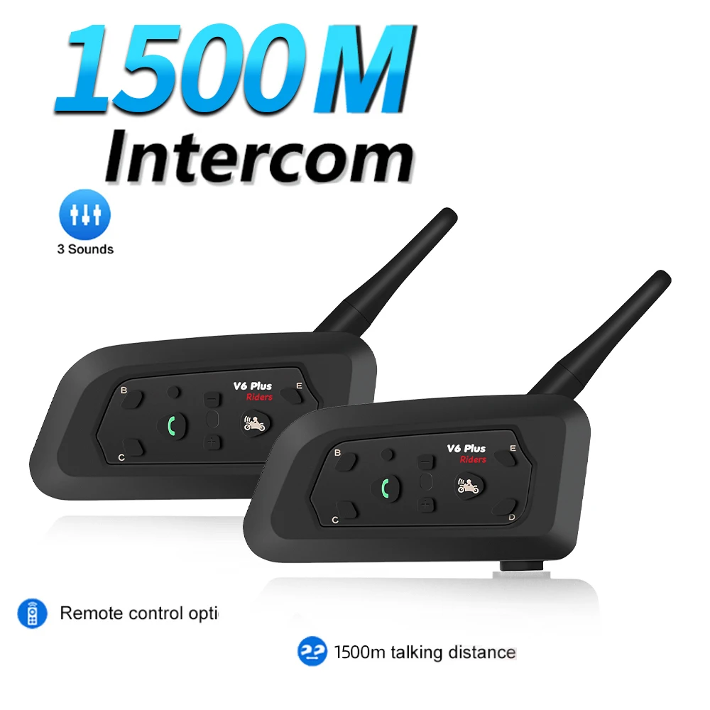 דיבוריות אופנוע Bluetooth V6 Plus למגן ראש