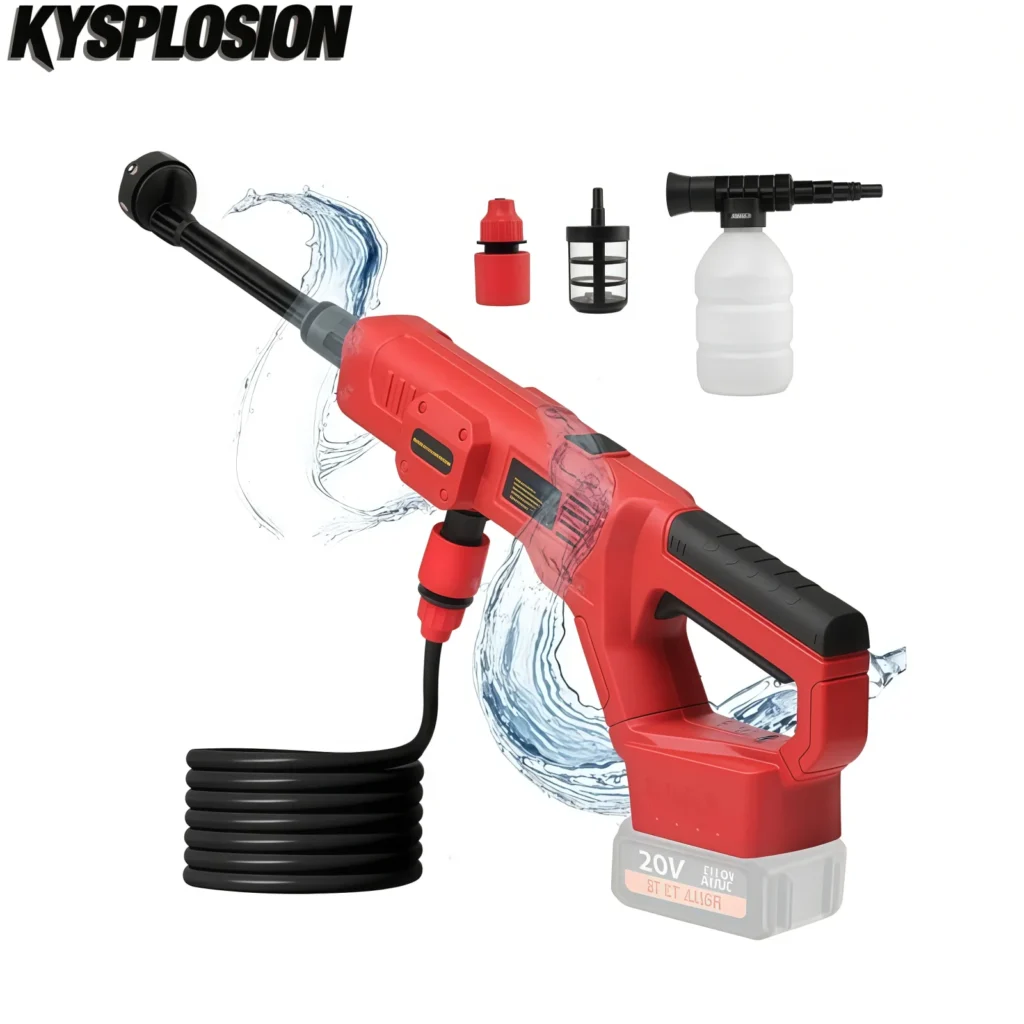 מכונת שטיפה ניידת Cordless לניקוי רכב וגינה