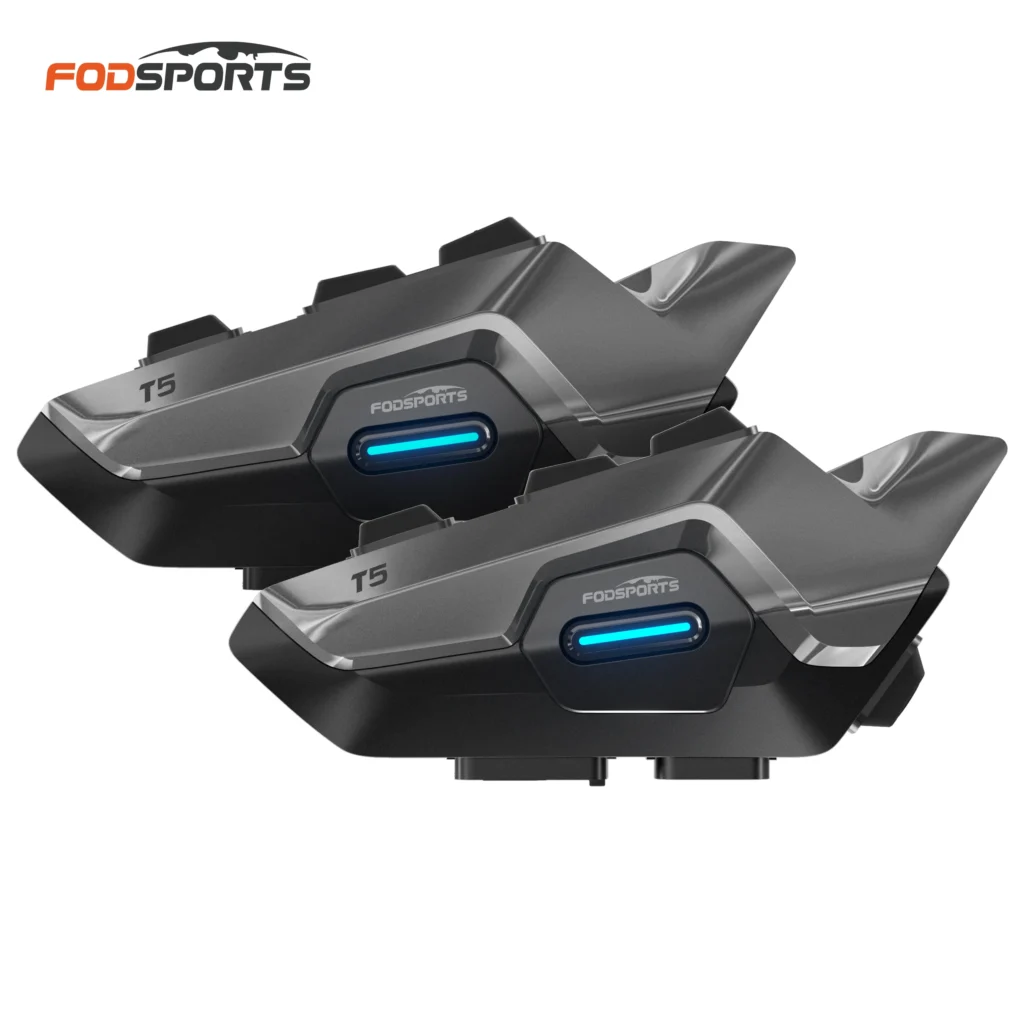 דיבורית Bluetooth Fodsports T5 לאופנוע (2 יחידות)