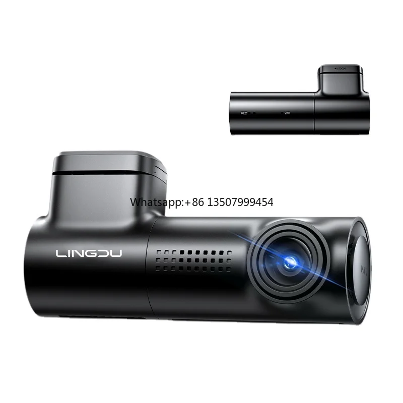 LINGDU מצלמת דרך לרכב 1296P עם WiFi