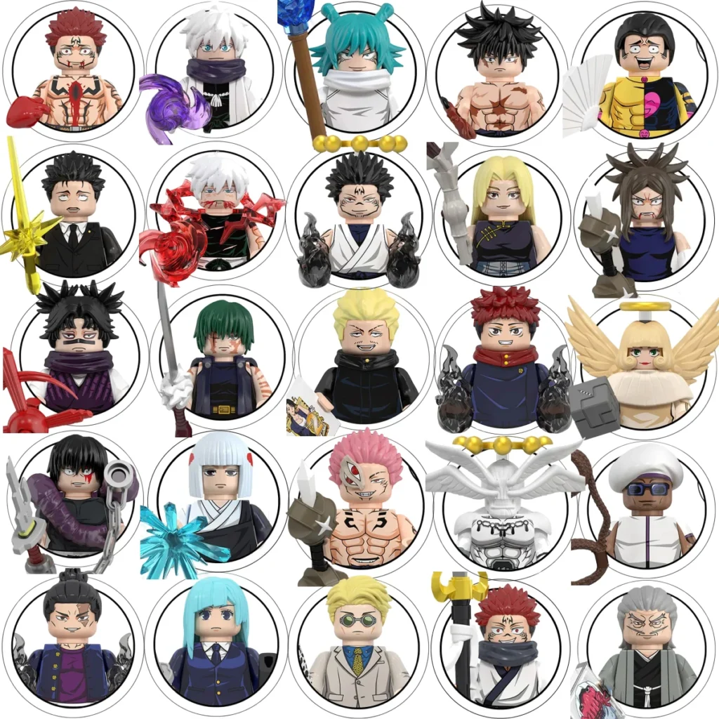 בובות אקשן ובלוקים Jujutsu Kaisen מיניוריאטוריים